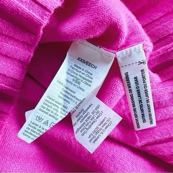 NEW J.Crew Pink Cashmere Mockneck Sweater Size XXS - Picture 6 of 6